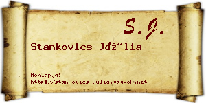 Stankovics Júlia névjegykártya